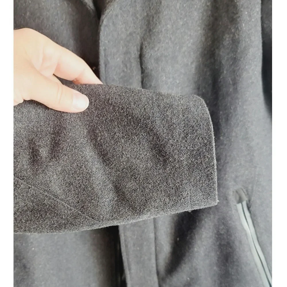 Tech by TUMI Traveler Waterproof Wool Quilt Lined Zip-Up Coat in Gray, sz Small